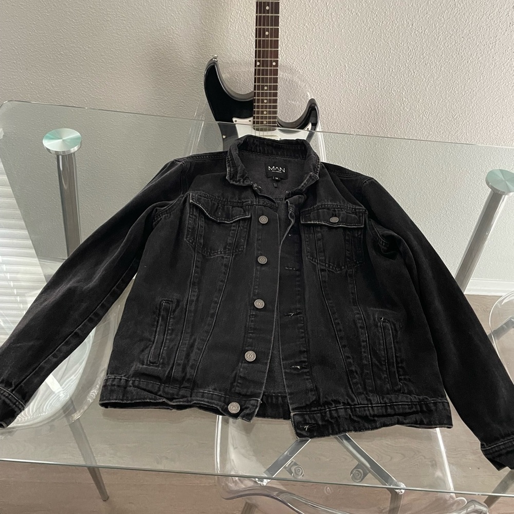 Black Jean Jacket Classic Design